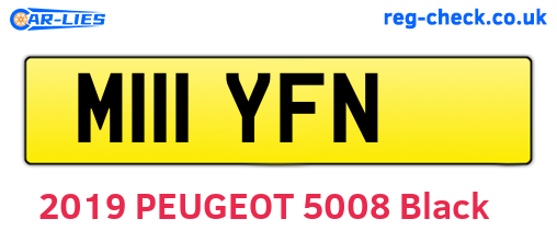 M111YFN are the vehicle registration plates.