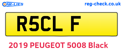 R5CLF are the vehicle registration plates.