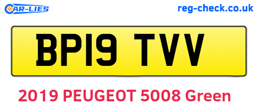 BP19TVV are the vehicle registration plates.