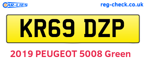 KR69DZP are the vehicle registration plates.