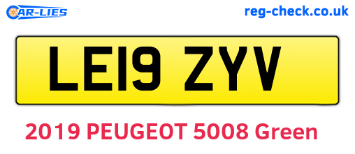 LE19ZYV are the vehicle registration plates.