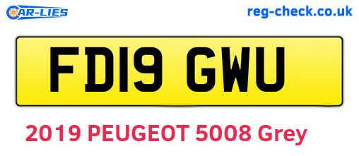 FD19GWU are the vehicle registration plates.