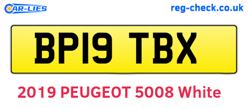 BP19TBX are the vehicle registration plates.
