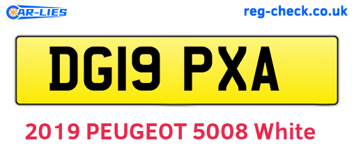 DG19PXA are the vehicle registration plates.