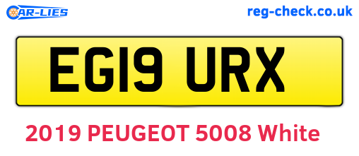 EG19URX are the vehicle registration plates.