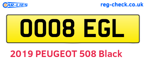 OO08EGL are the vehicle registration plates.
