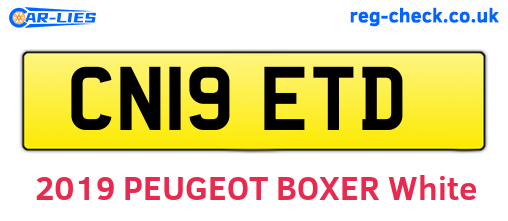CN19ETD are the vehicle registration plates.