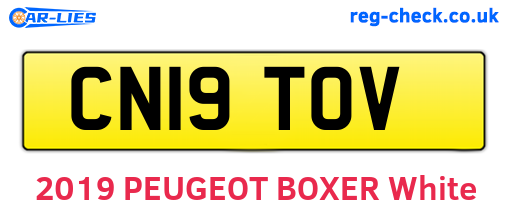 CN19TOV are the vehicle registration plates.