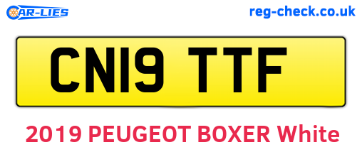 CN19TTF are the vehicle registration plates.