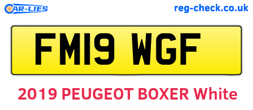 FM19WGF are the vehicle registration plates.