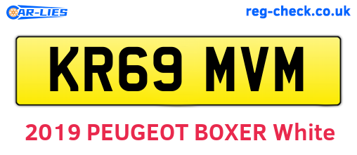 KR69MVM are the vehicle registration plates.