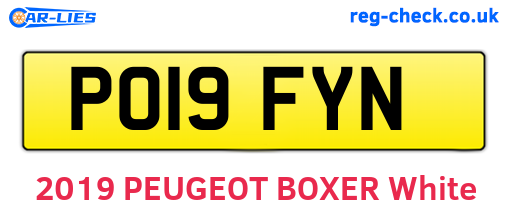 PO19FYN are the vehicle registration plates.