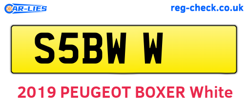 S5BWW are the vehicle registration plates.