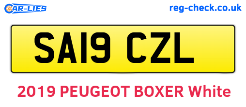 SA19CZL are the vehicle registration plates.