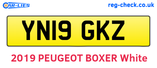 YN19GKZ are the vehicle registration plates.