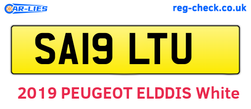 SA19LTU are the vehicle registration plates.
