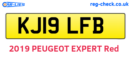 KJ19LFB are the vehicle registration plates.