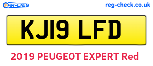 KJ19LFD are the vehicle registration plates.