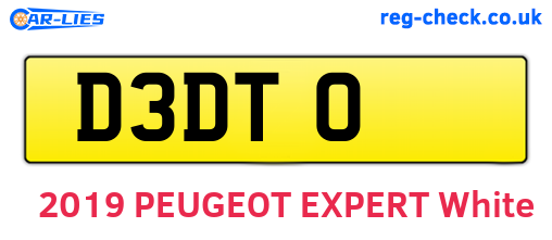 D3DTO are the vehicle registration plates.