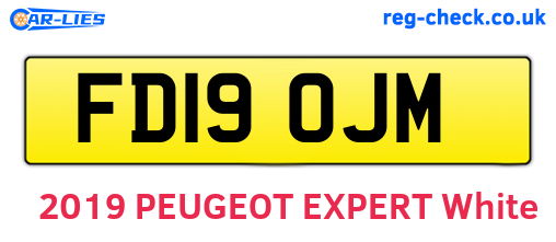 FD19OJM are the vehicle registration plates.