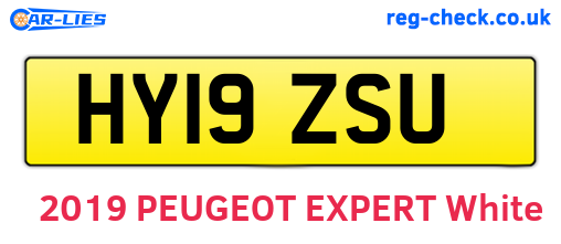 HY19ZSU are the vehicle registration plates.