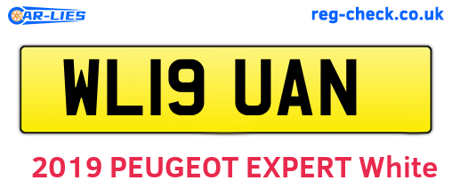 WL19UAN are the vehicle registration plates.