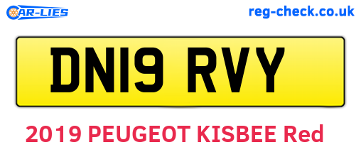 DN19RVY are the vehicle registration plates.