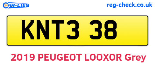 KNT338 are the vehicle registration plates.