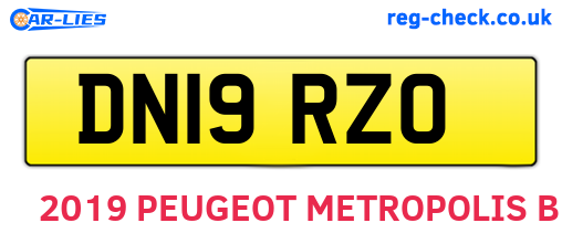 DN19RZO are the vehicle registration plates.