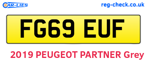 FG69EUF are the vehicle registration plates.