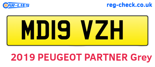 MD19VZH are the vehicle registration plates.