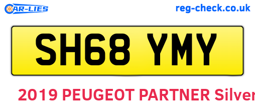 SH68YMY are the vehicle registration plates.