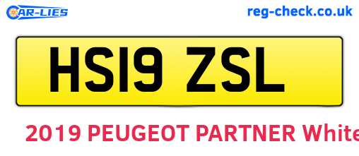 HS19ZSL are the vehicle registration plates.
