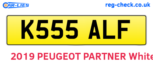 K555ALF are the vehicle registration plates.