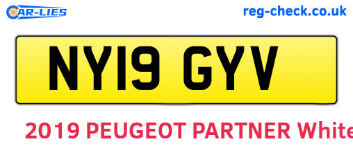 NY19GYV are the vehicle registration plates.