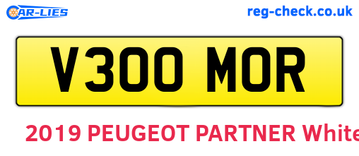 V300MOR are the vehicle registration plates.