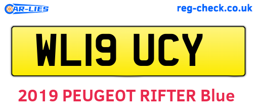 WL19UCY are the vehicle registration plates.