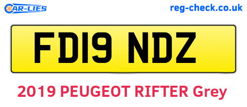 FD19NDZ are the vehicle registration plates.