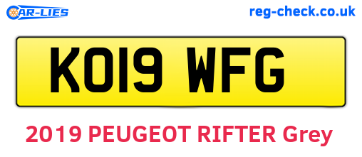 KO19WFG are the vehicle registration plates.