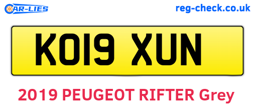 KO19XUN are the vehicle registration plates.