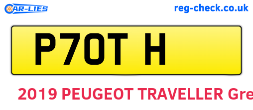 P7OTH are the vehicle registration plates.
