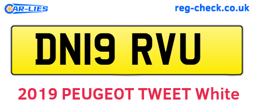 DN19RVU are the vehicle registration plates.