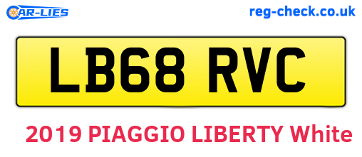 LB68RVC are the vehicle registration plates.