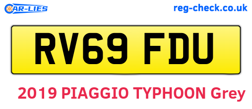 RV69FDU are the vehicle registration plates.