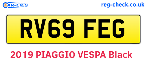 RV69FEG are the vehicle registration plates.