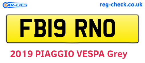 FB19RNO are the vehicle registration plates.