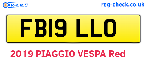 FB19LLO are the vehicle registration plates.