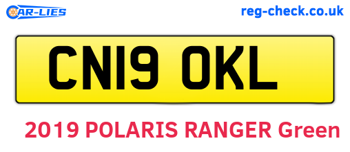 CN19OKL are the vehicle registration plates.
