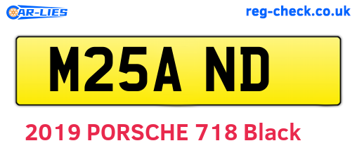 M25AND are the vehicle registration plates.