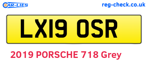 LX19OSR are the vehicle registration plates.